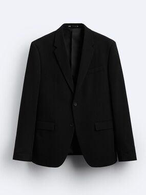 Suit Jacket Black Men’s Size 44R Zara